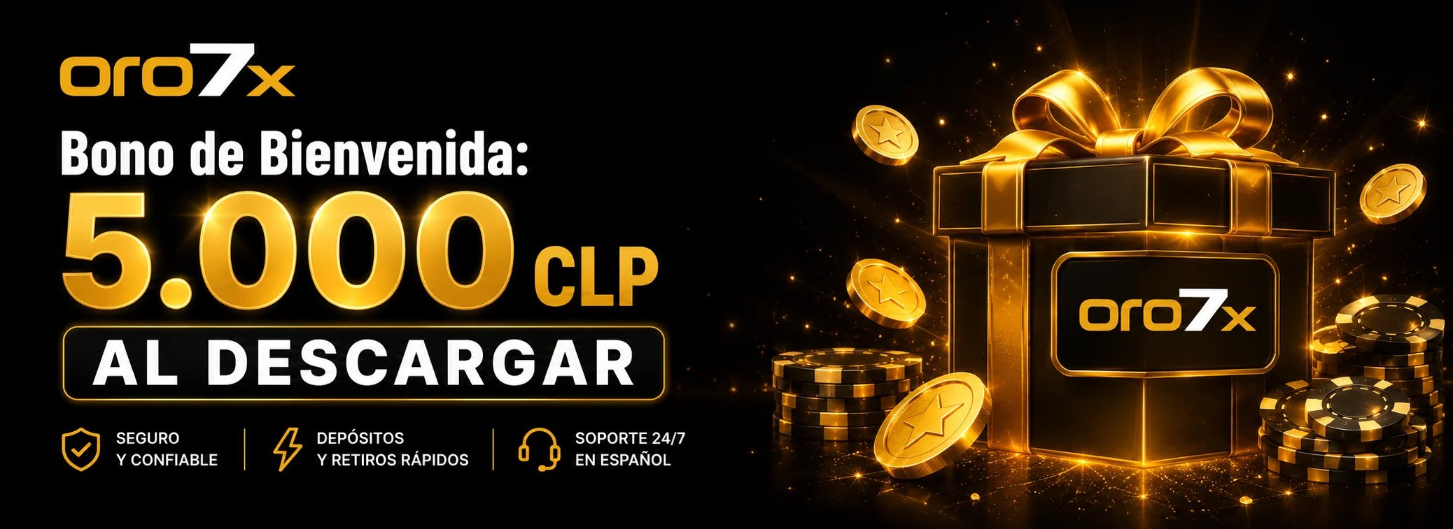 Bonos oro7x — bono de $5.000 CLP al descargar la app sin depósito